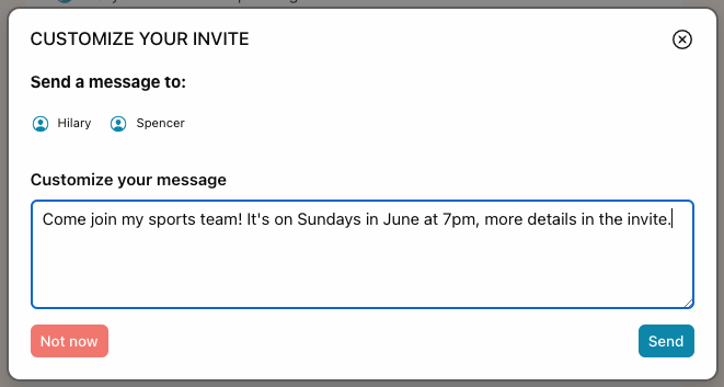 Demo send invites